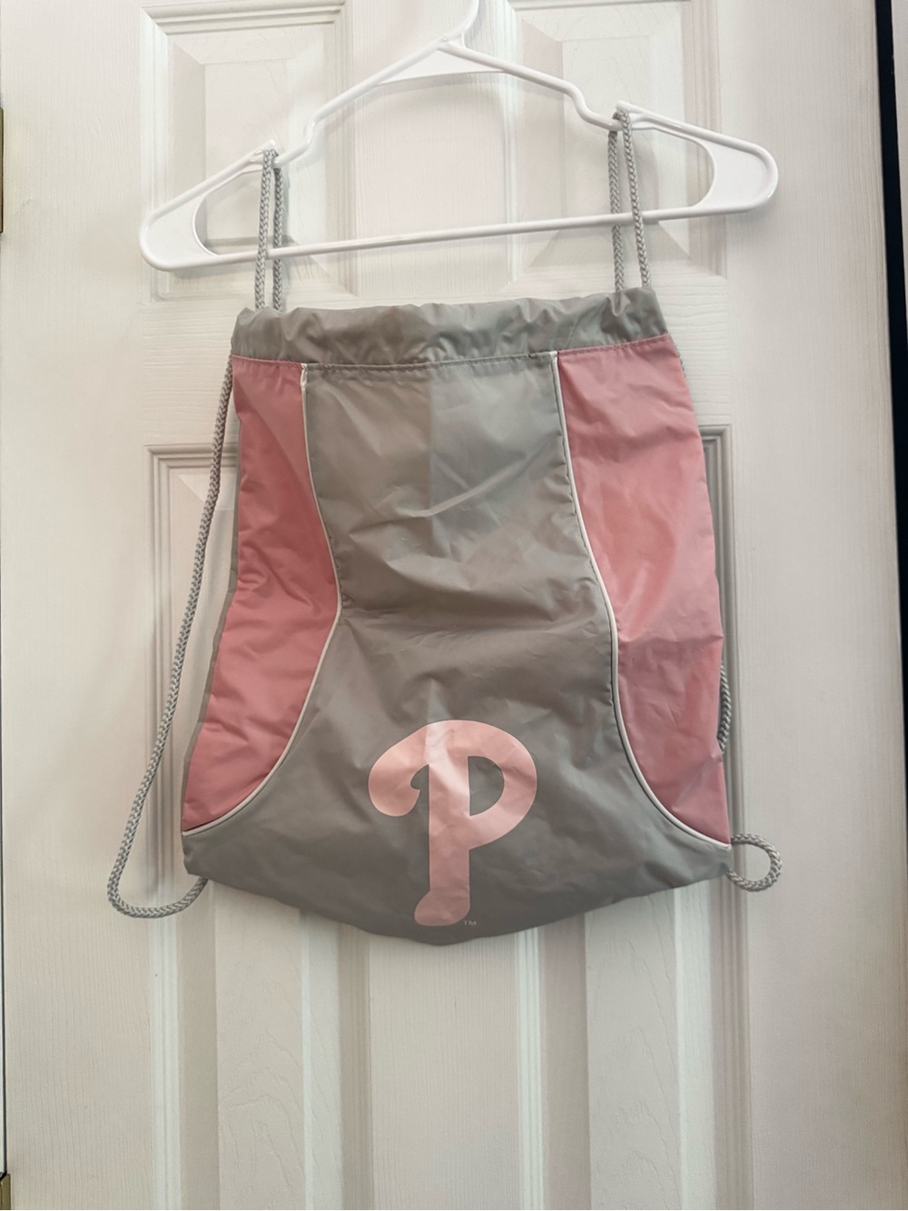 VINTAGE Phillie’s Pink & Gray Drawstring Backpack